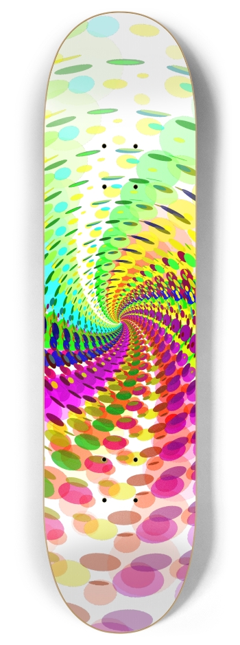 Abstract / Psychedelic Spiral Pattern 8 Inch Skateboard Deck