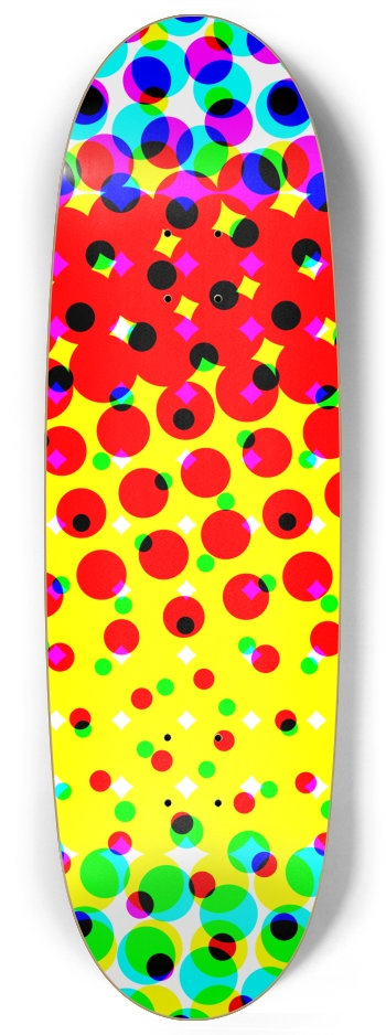 Abstract Color Halftone Dots Egg Shape