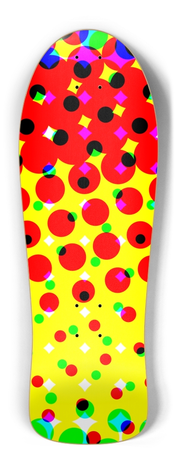 Abstract Color Halftone Dots Old School Shape