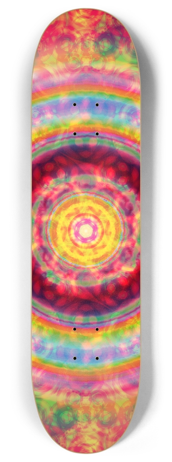 Abstract / Psychedelic Circles 8 Inch Skateboard Deck