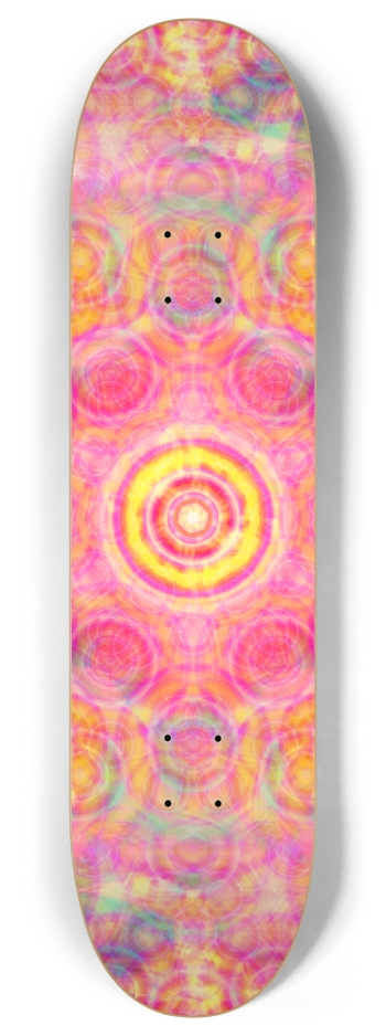 Abstract / Psychedelic Radial Pattern 8 Inch Skateboard Deck