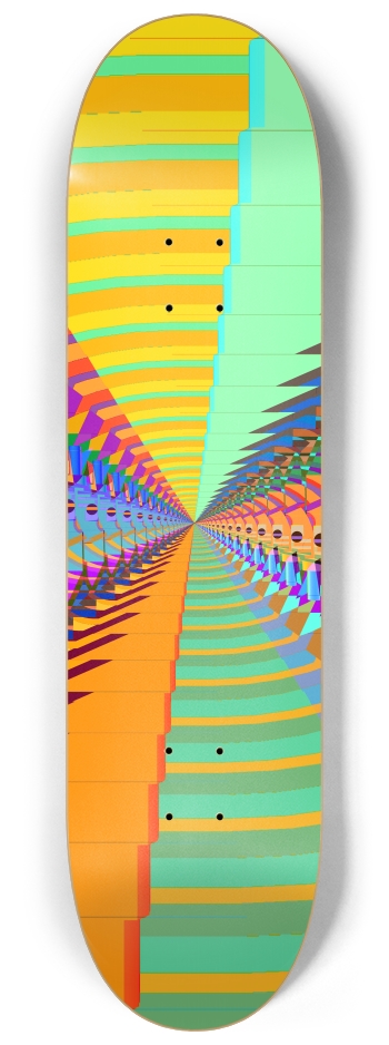 Abstract / Psychedelic Radial Pattern 8-1/4 Skateboard Deck