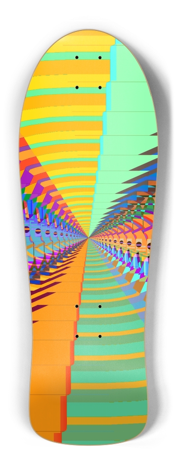 Abstract / Psychedelic Radial Pattern Old School Shape
