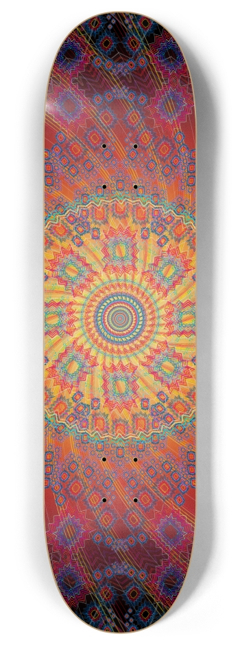 Abstract / Psychedelic Spiral Design 8 Inch Skateboard Deck