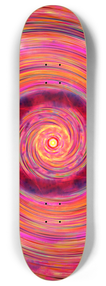 Abstract / Psychedelic Spiral Design 8 Inch Skateboard Deck