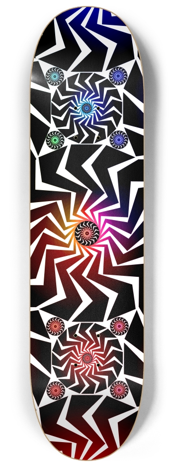 Abstract / Psychedelic Spiral Pattern 8-1/4 Skateboard Deck