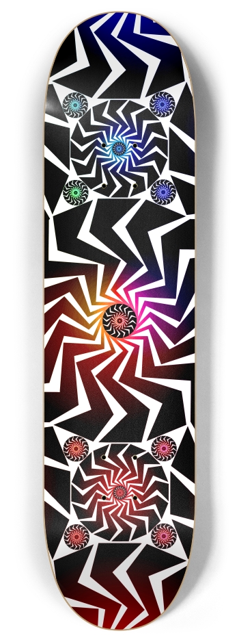 Abstract / Psychedelic Spiral Pattern 8 Inch Skateboard Deck