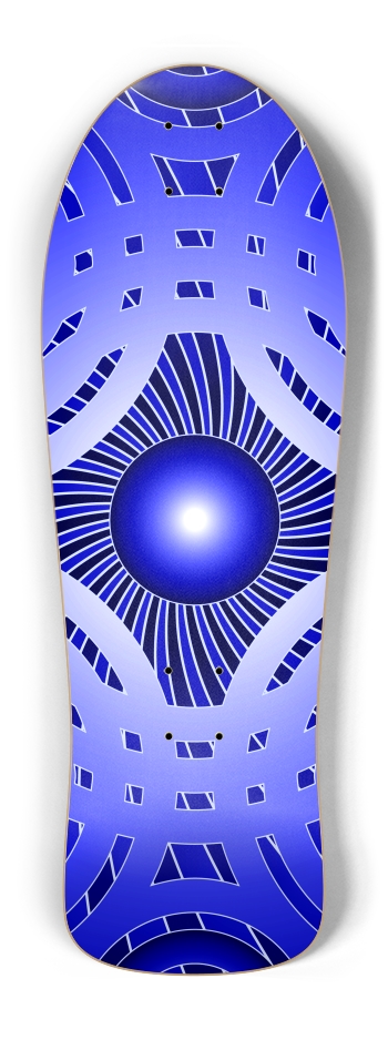 Blue Abstract Circles Old School Shape