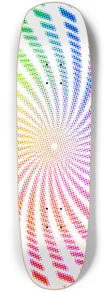 Color Halftone Dots Spiral Square Nose