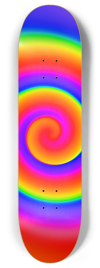 Colorful Spiral 8 Inch Skateboard Deck