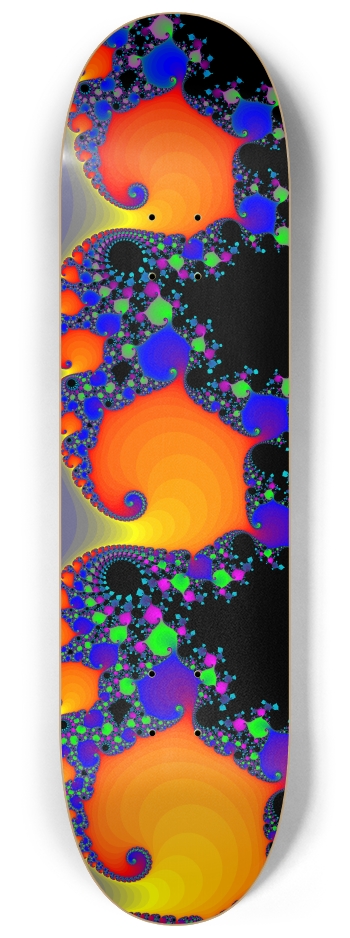 Psychedelic Fractal Pattern 8-1/4 Skateboard Deck