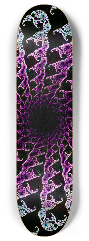 Psychedelic Fractal Vortex 8 Inch Skateboard Deck