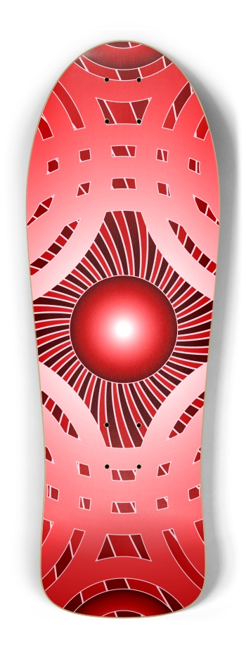Red Abstract Circles Old School Shape