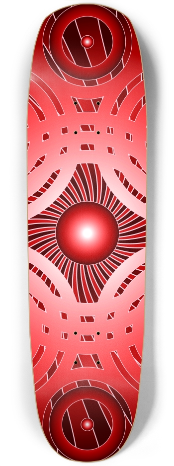 Red Abstract Circles Square Nose