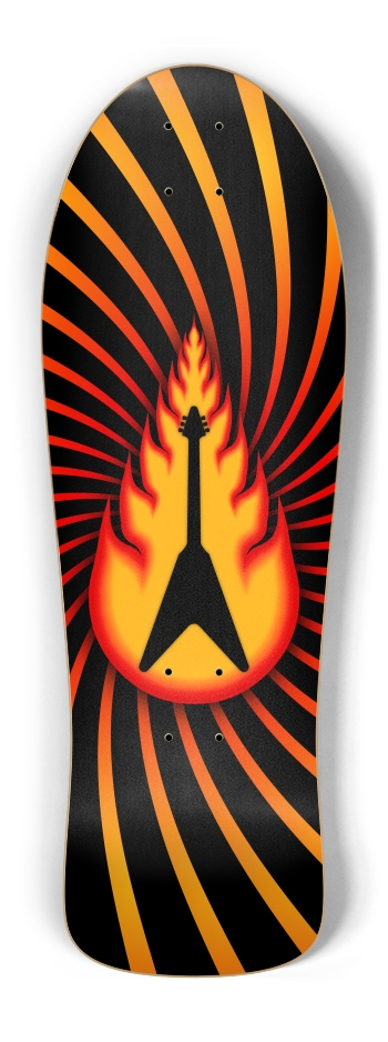 Guitar on Fire Old School Shape