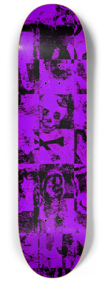Purple Skull 8-1/4 Skateboard Deck