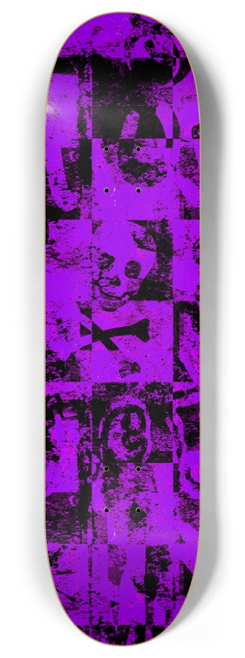 Purple Skull 8 Inch Skateboard Deck