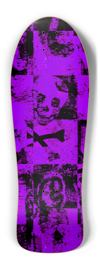 Purple Skull Old School Shape