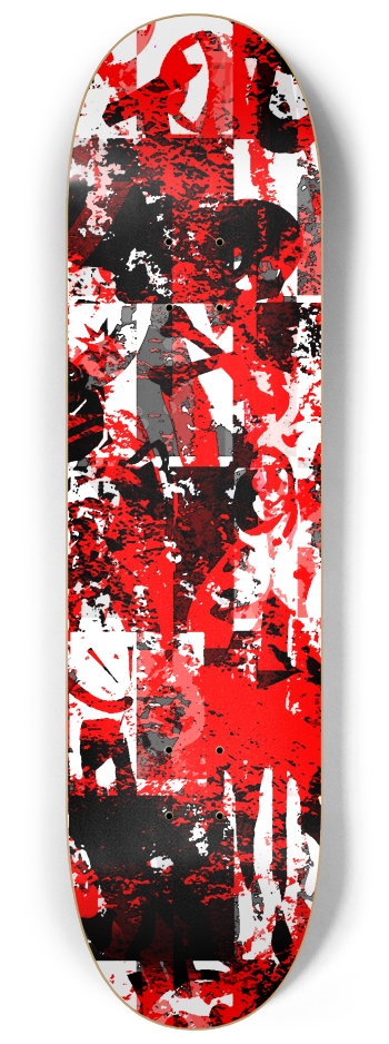 Red Graffiti 8-1/4 Skateboard Deck
