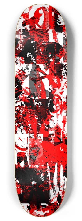Red Graffiti 8 Inch Skateboard Deck