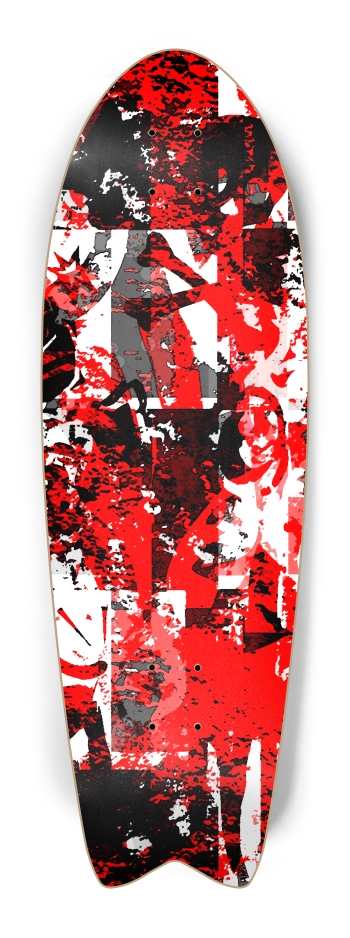 Red Graffiti Fish Tail