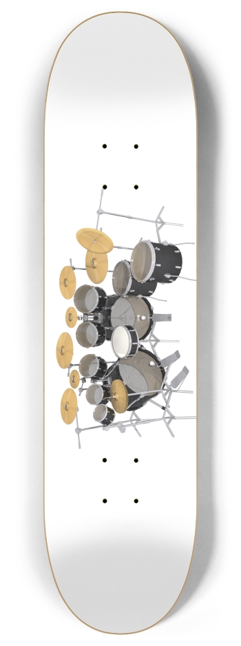 Large Drum Kit 8 Inch Skateboard Deck