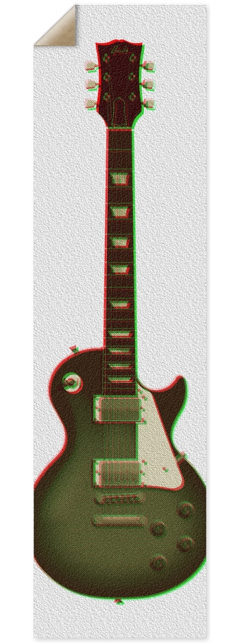 3D Halftone Guitar 9 x 33 Inch Griptape