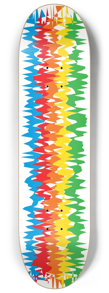 Abstract Wavy Lines 8-1/4 Skateboard Deck