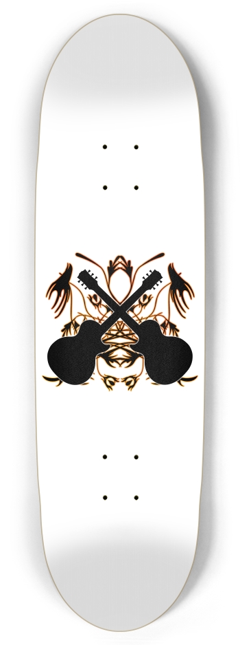 Crossed Guitars with Tribal Graphics