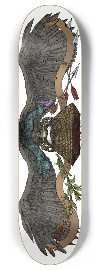 too dead to die customizable graphic 8 Inch Skateboard Deck