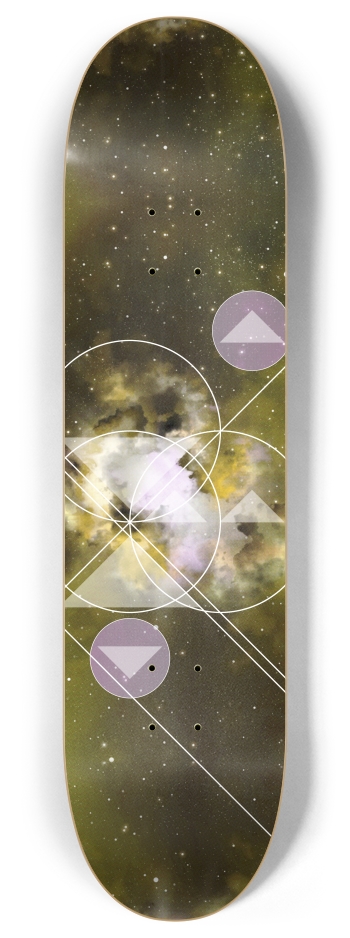 space yellow 8 Inch Skateboard Deck