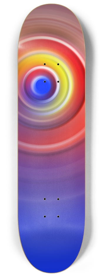 Red and Blue Spiral 8-1/4 Skateboard Deck