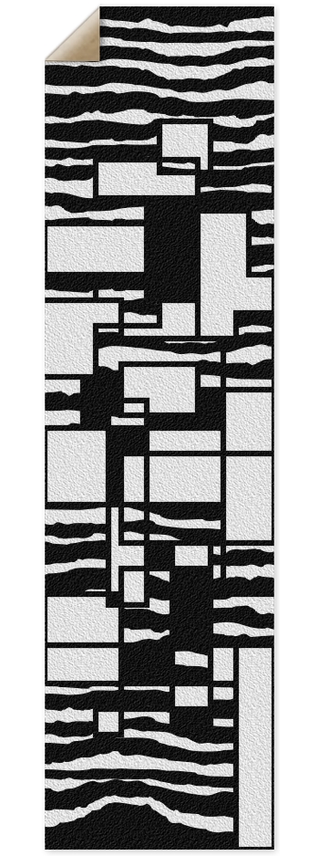 Black & White Rauhaus 9 x 33 Inch Griptape