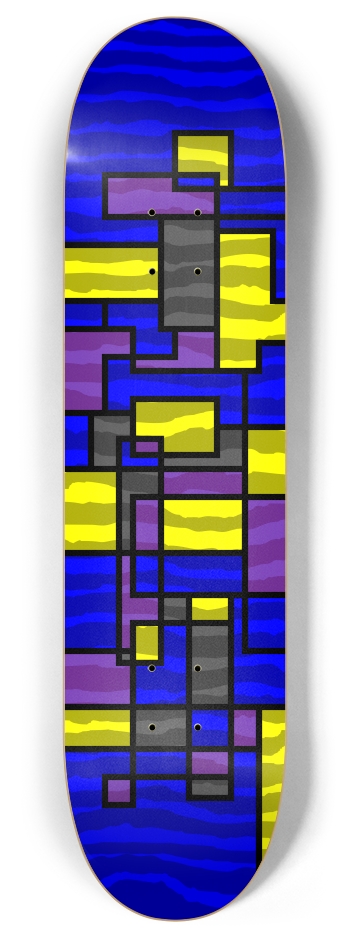 Blue Rauhaus 8 Inch Skateboard Deck