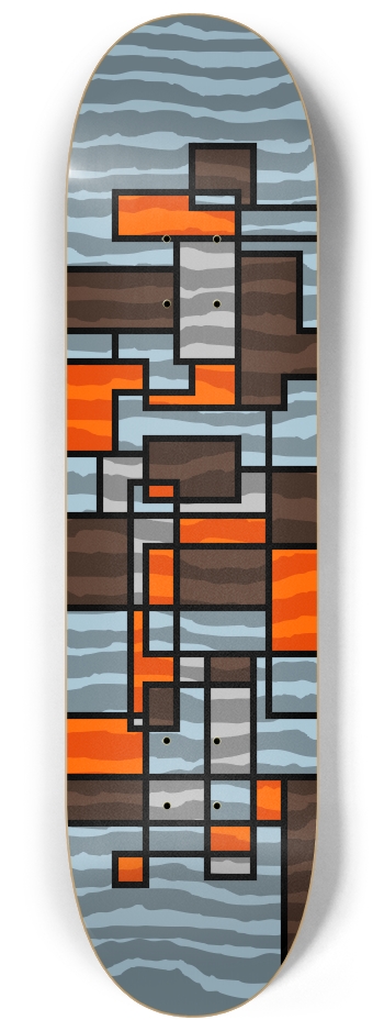 Light Blue Grey Rauhaus 8-1/4 Skateboard Deck