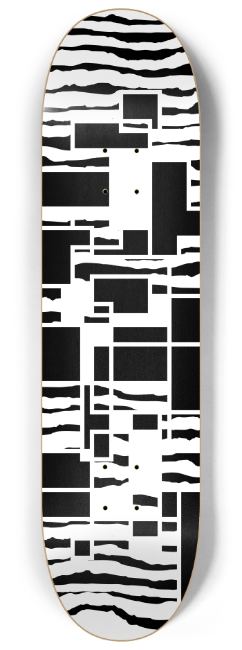White & Black Rauhaus 8-1/4 Skateboard Deck