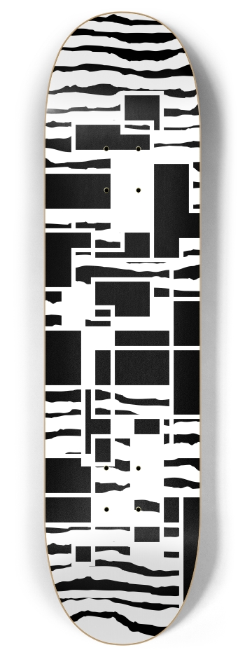 White & Black Rauhaus 8 Inch Skateboard Deck