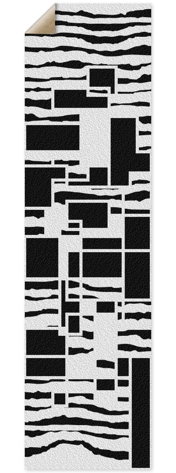 White & Black Rauhaus 9 x 33 Inch Griptape