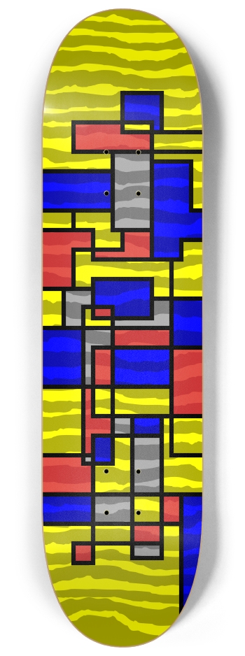 Yellow Rauhaus 8-1/4 Skateboard Deck