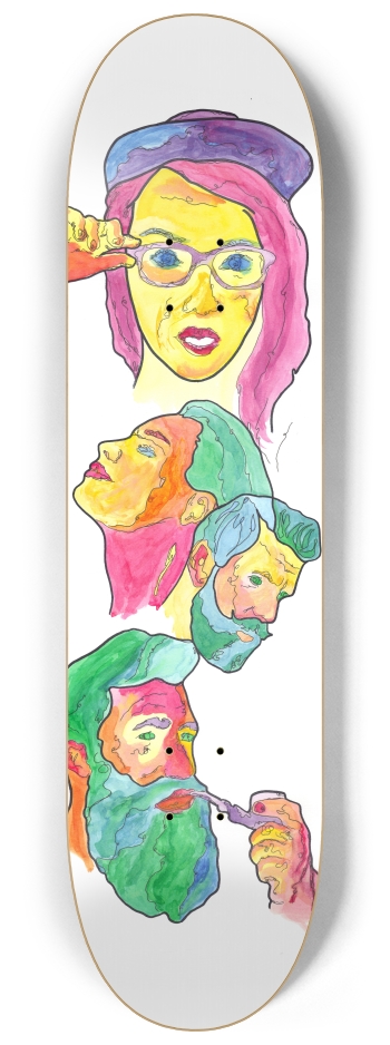 Watercolor 8-1/4 Skateboard Deck