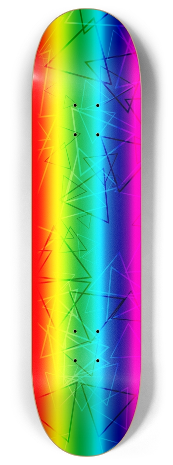 Triangle Rainbow 8 Inch Skateboard Deck