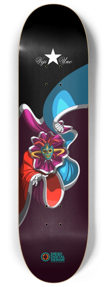 Veji Uno Background 8-1/4 Skateboard Deck