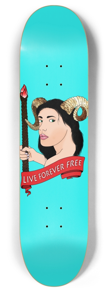Live Forever Free 8 Inch Skateboard Deck