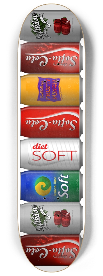 Pop Cans Parody 8-1/4 Skateboard Deck