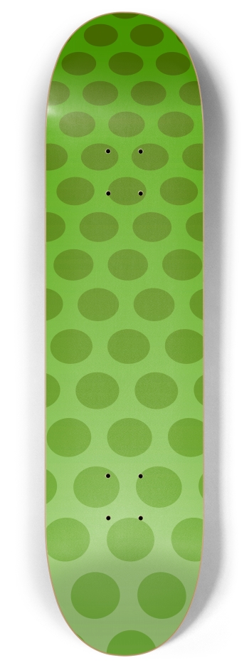 Green Dots 8 Inch Skateboard Deck