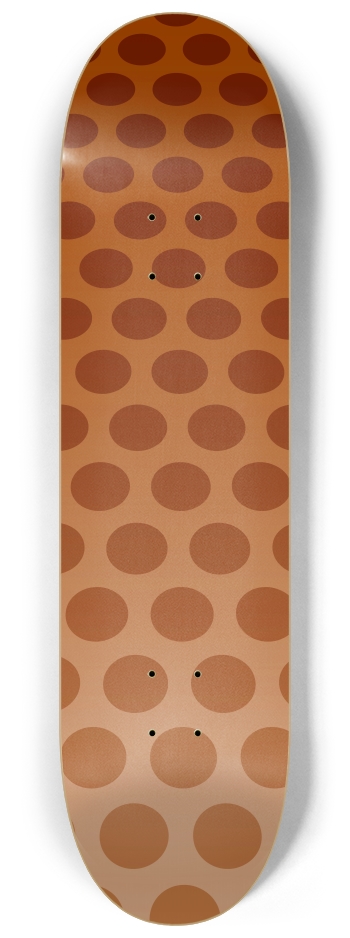 Orange Dots 8-1/4 Skateboard Deck