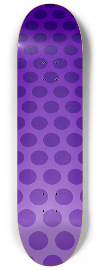 Purple Dots 8-1/4 Skateboard Deck