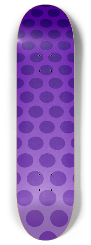 Purple Dots 8 Inch Skateboard Deck