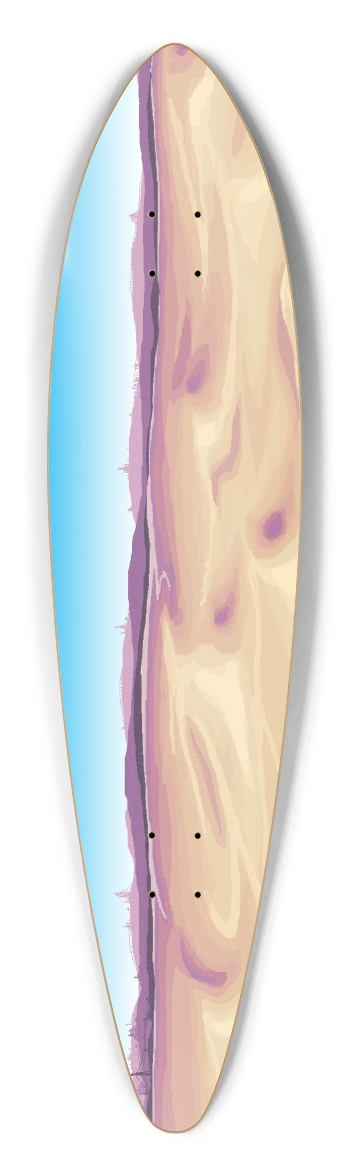 Retro Sandscape Pintail Longboard