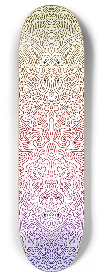 Colored Rorschach 8 Inch Skateboard Deck